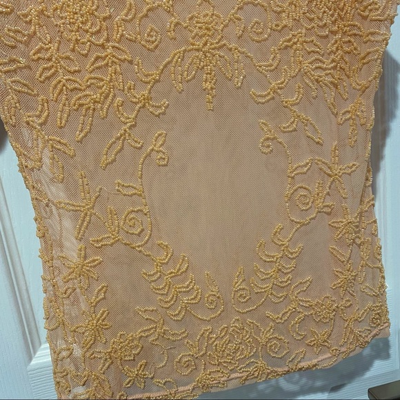 Beaded Mesh peach color top🌷 - Picture 6 of 16